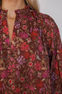 Live The Best Life Brown Floral Babydoll Dress