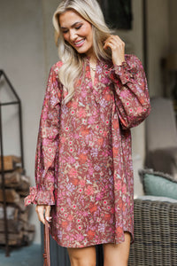 Live The Best Life Brown Floral Babydoll Dress