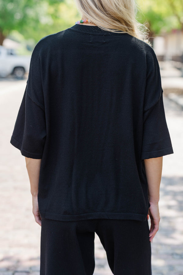 On The Daily Black Sweater