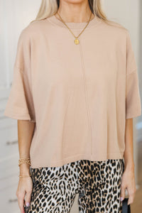 On The Daily Taupe Sweater