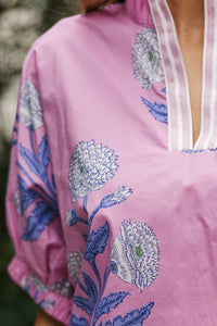 Way Back When Pink Medallion Blouse