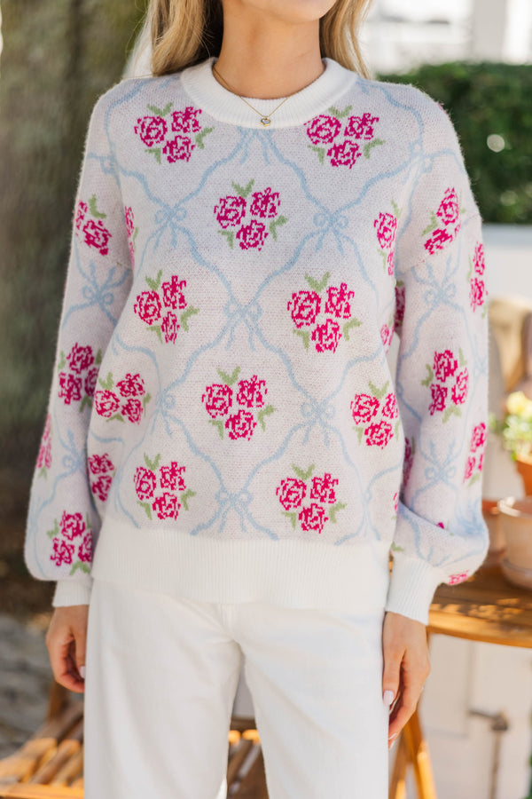 Made For Now Light Blue Bow Sweater