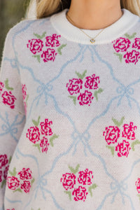 Made For Now Light Blue Bow Sweater