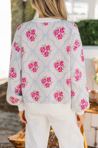 Made For Now Light Blue Bow Sweater