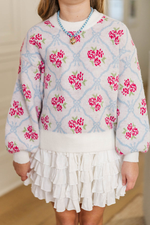 Girls: Made For Now Light Blue Sweater