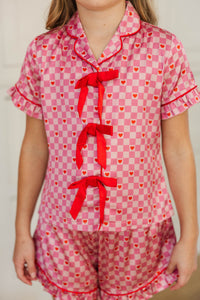 Girls: Sweet Dreams Pink Gingham Pajama Set