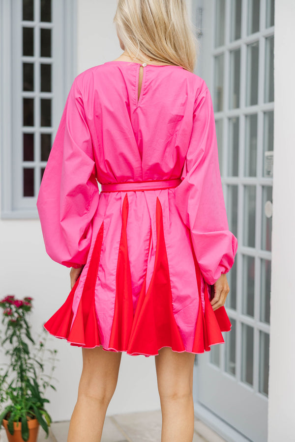 Stay Close Pink & Red Dress