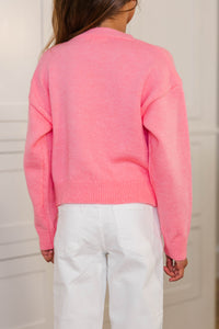 Girls: With Love Pink Script Sweater