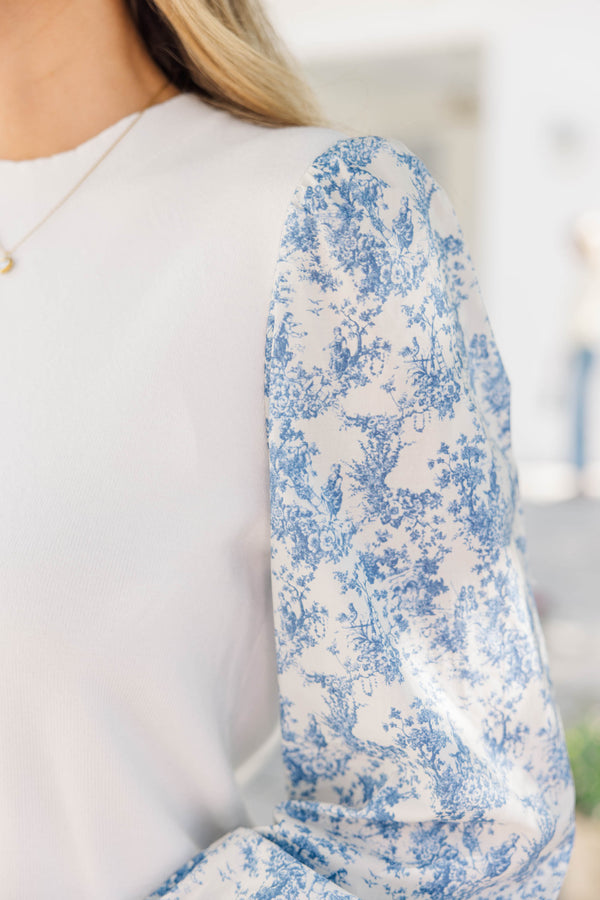 All In Time Cream Toile Sweater