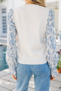 All In Time Cream Toile Sweater
