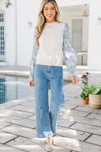 All In Time Cream Toile Sweater