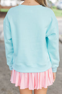 Girls: Love Story Blue Floral Patchwork 13 Sweatshirt