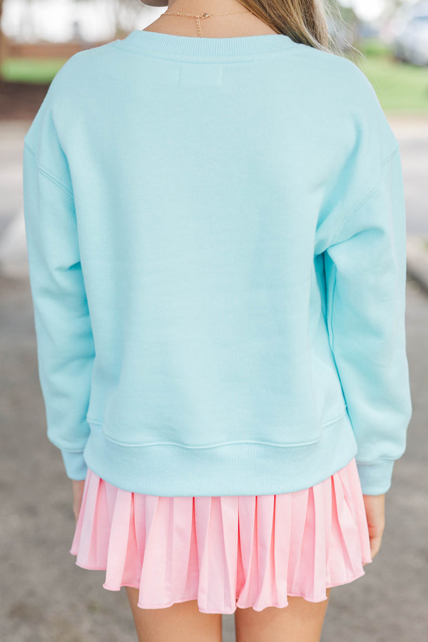 Girls: Love Story Blue Floral Patchwork 13 Sweatshirt