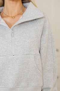 Love In Every Layer Heather Gray Pullover
