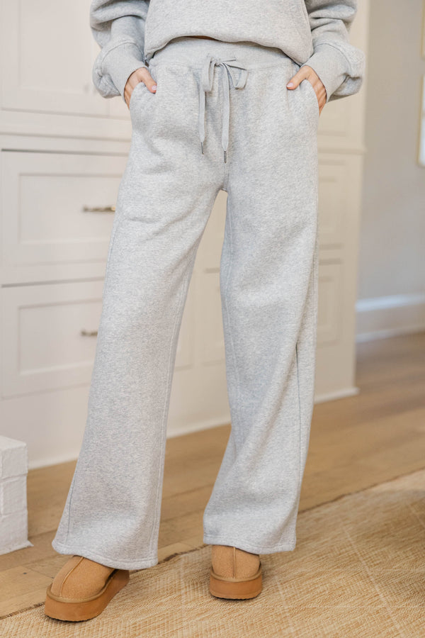 Love In Every Layer Heather Gray Sweatpants