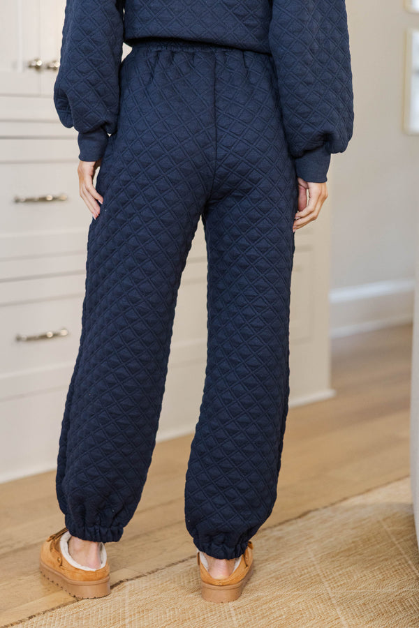 Set You Free Navy Quilted Pants