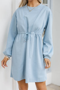 Season Of Love Light Blue Drawstring Dress