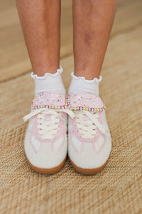 Girls: Sweet Violet Pink & Cream Sneakers