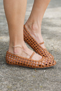 Catch Me There Cognac Flats