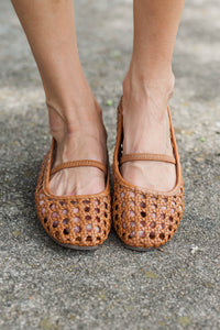 Catch Me There Cognac Flats