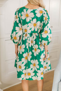 NURSING COLLECTION: It's All True Emerald Floral Dress