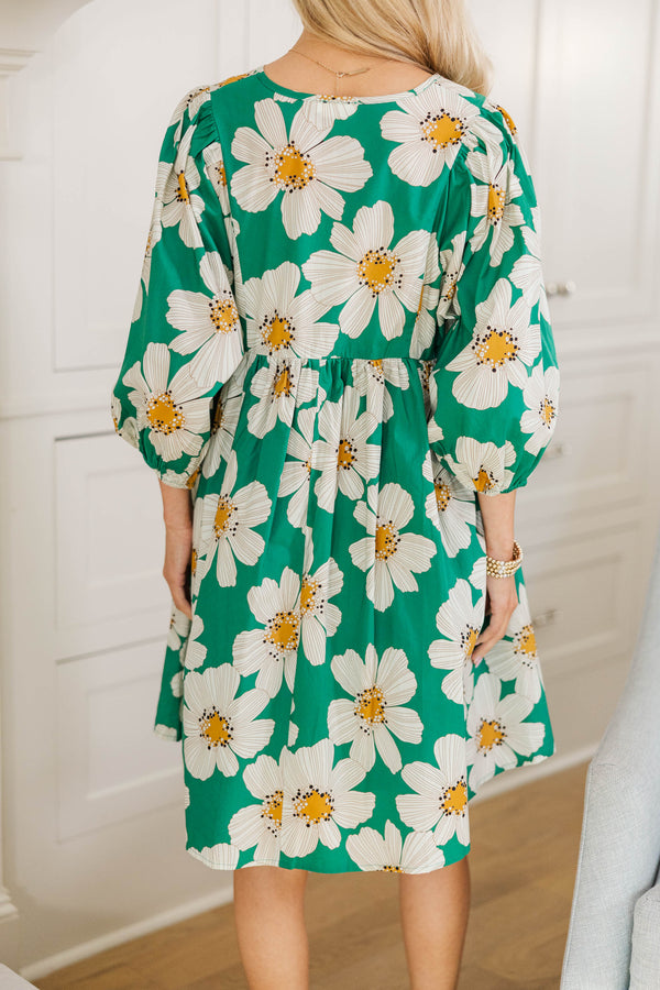 NURSING COLLECTION: It's All True Emerald Floral Dress
