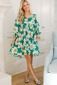 NURSING COLLECTION: It's All True Emerald Floral Dress