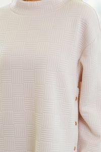 NURSING COLLECTION: Talk About It Cream Textured Tunic