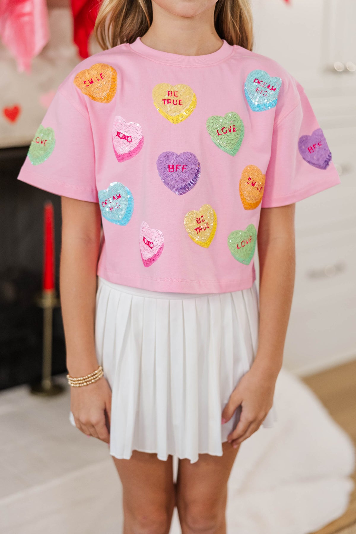 Cherish Heart Top Blue/White main image 1