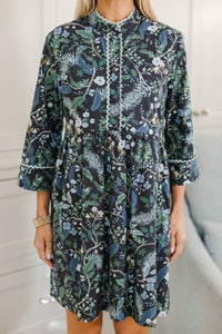 NURSING COLLECTION: My Dearest Navy Blue Floral Shift Dress