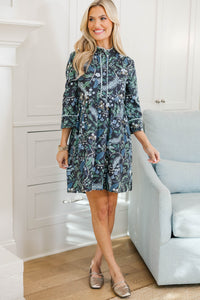 NURSING COLLECTION: My Dearest Navy Blue Floral Shift Dress