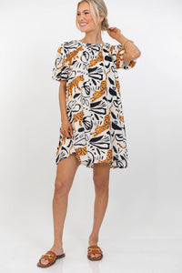 Cool Breeze Cream Floral Dress