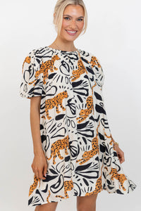 Cool Breeze Cream Floral Dress