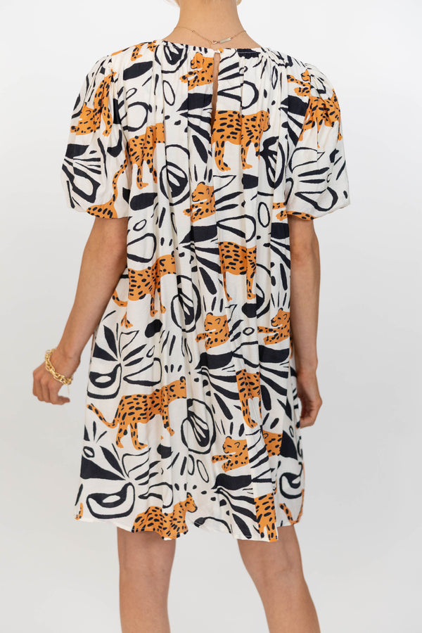 Cool Breeze Cream Floral Dress