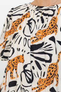 Cool Breeze Cream Floral Dress