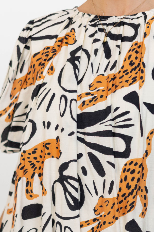 Cool Breeze Cream Floral Dress