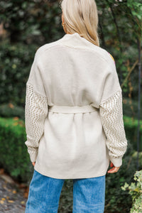 Sweet Soul Oatmeal Floral Cardigan