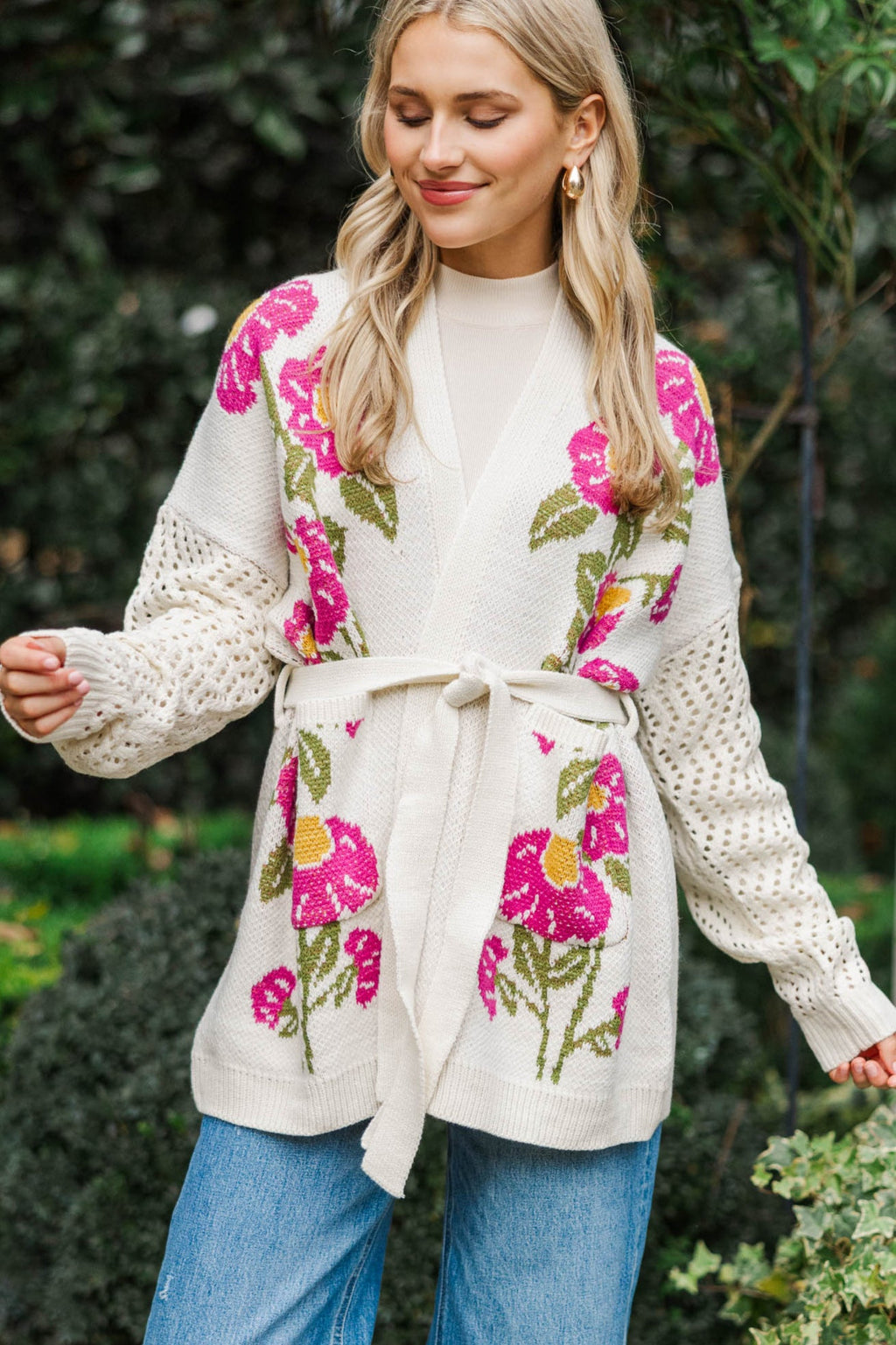 Sweet Soul Oatmeal Floral Cardigan – Shop the Mint
