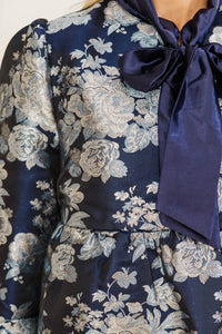 NURSING COLLECTION: Never Too Late Navy Toile Dress