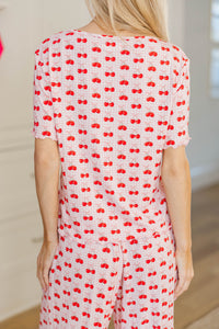 Too Sweet Blush Pink Cherries Pajama Set