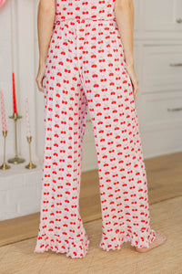 Too Sweet Blush Pink Cherries Pajama Set