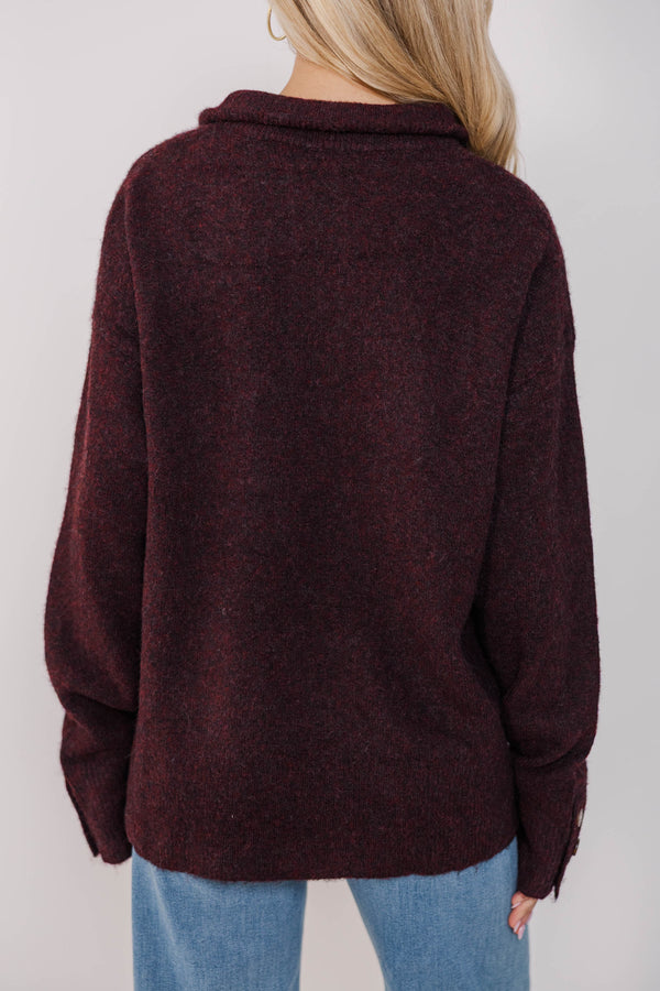 Cozy Confidence Chocolate Brown Sweater