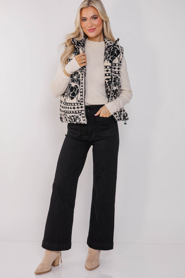 Wonder On Black Abstract Vest