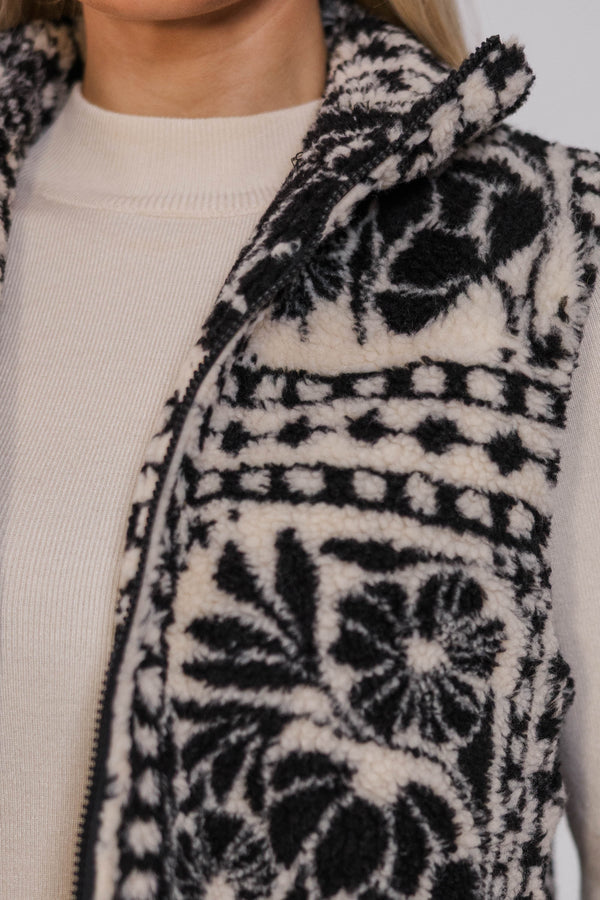 Wonder On Black Abstract Vest