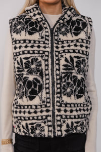 Wonder On Black Abstract Vest