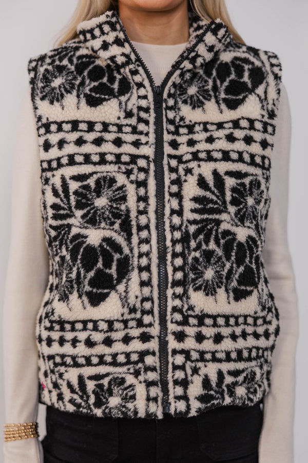 Wonder On Black Abstract Vest