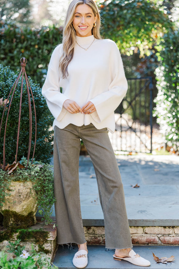 Fireside Fave Cream Mock Neck Sweater