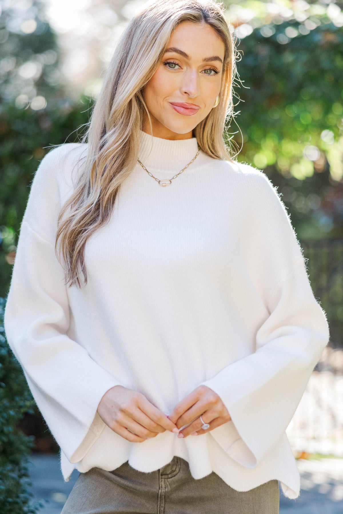 Fireside Fave Cream Mock Neck Sweater – Shop the Mint