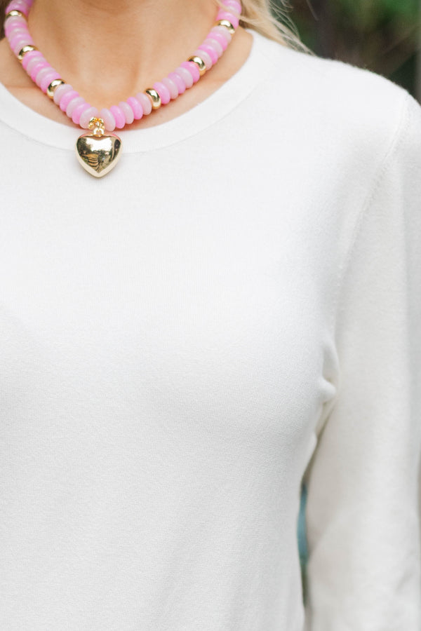 Everyday Ease Cream Knit Sweater