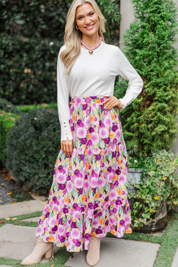 Everyday Ease Cream Knit Sweater